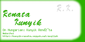 renata kunyik business card